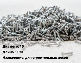 Шуруп 10х190 для строительных лесов